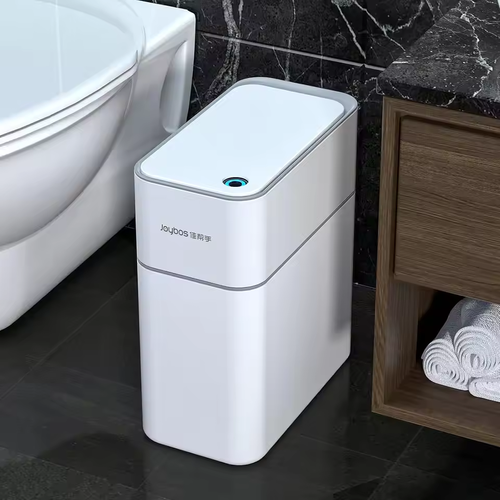 Motion Sensor Trash Can! Foot-Activated Lid | Waterproof Narrow 3.5L | Bathroom Odor Control