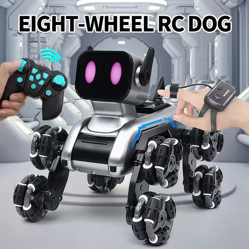 Gesture Robot Dog! 8WD Climbing + Music Lights | 2.4G Remote | Daily Play, Learning & Chores