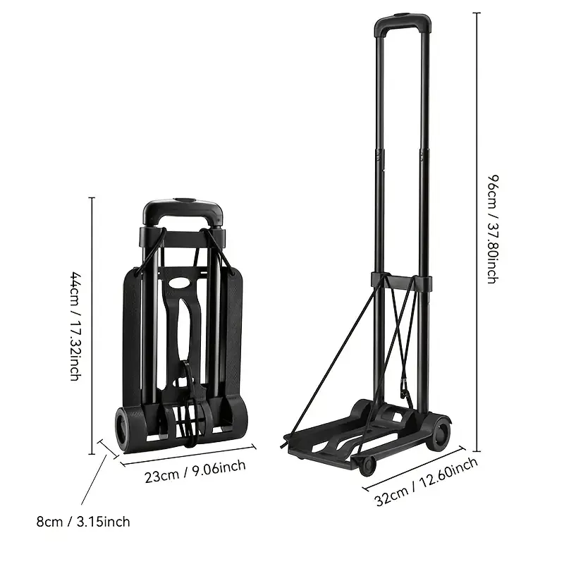 FoldMaster  Collapsible Hand Truck | 9s Quick-Open | 30kg Capacity | Travel or Grocery or Camping All-in-One