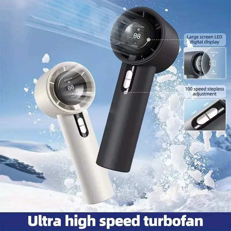 🌀EXTREME COOLING TURBO FAN！Smart LED Display 100-Speed Adjustment｜Outdoor Camping or Home Office Portable