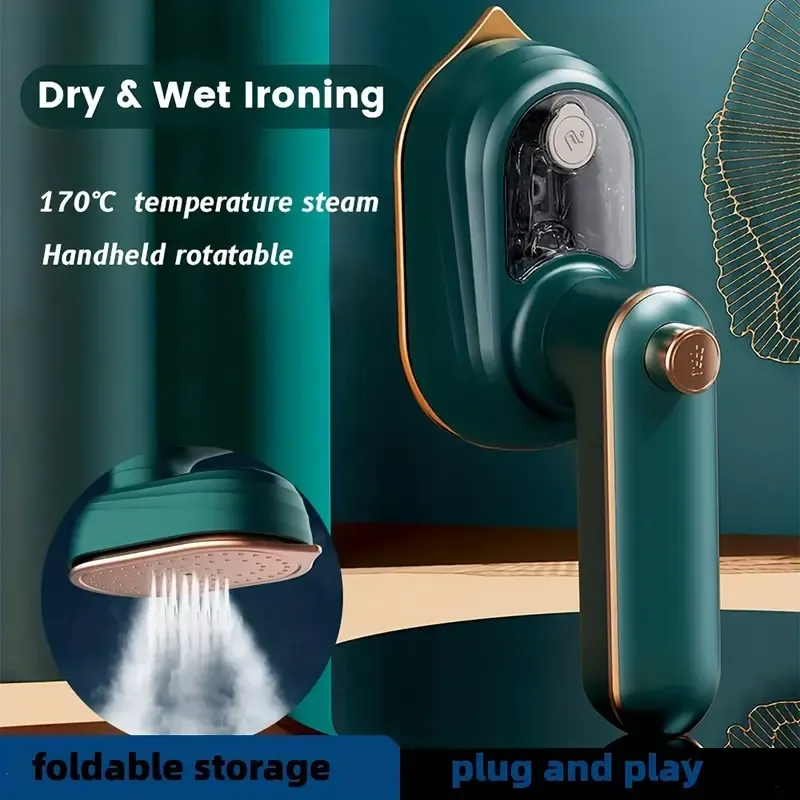 Revolutionize Travel Ironing!  Emerald Foldable Steamer｜Hotel Room Essential｜Space-saving Design