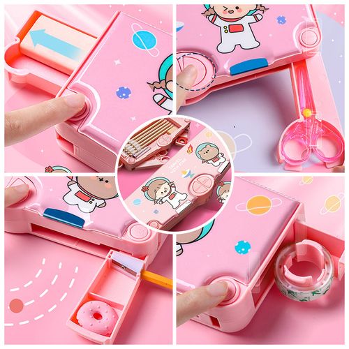 ✨Perfect gift for children !!! Multifunctional Stationery Box