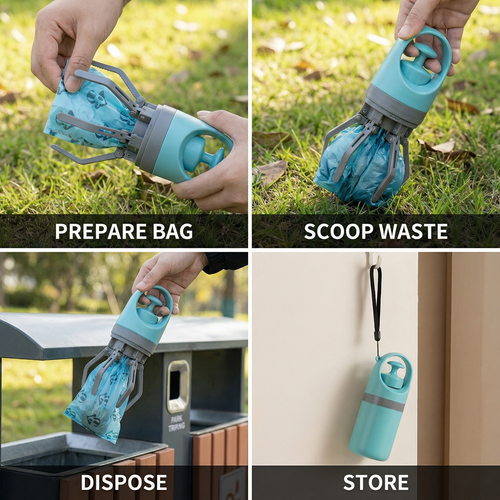Portable Poop Scooper with Bags
