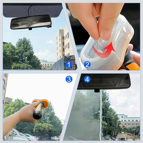 Automotive glass cleaning with Applicator