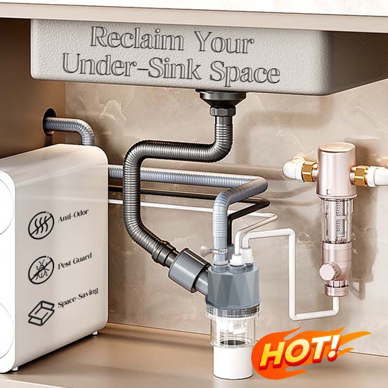 5-way Sink Drain Adapter Connects Washing Machine