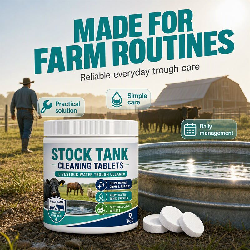 🔥BUY 1 GET 2! 🔥Fast-Dissolving Livestock Water Tank Cleaning Tablets🐖🐔