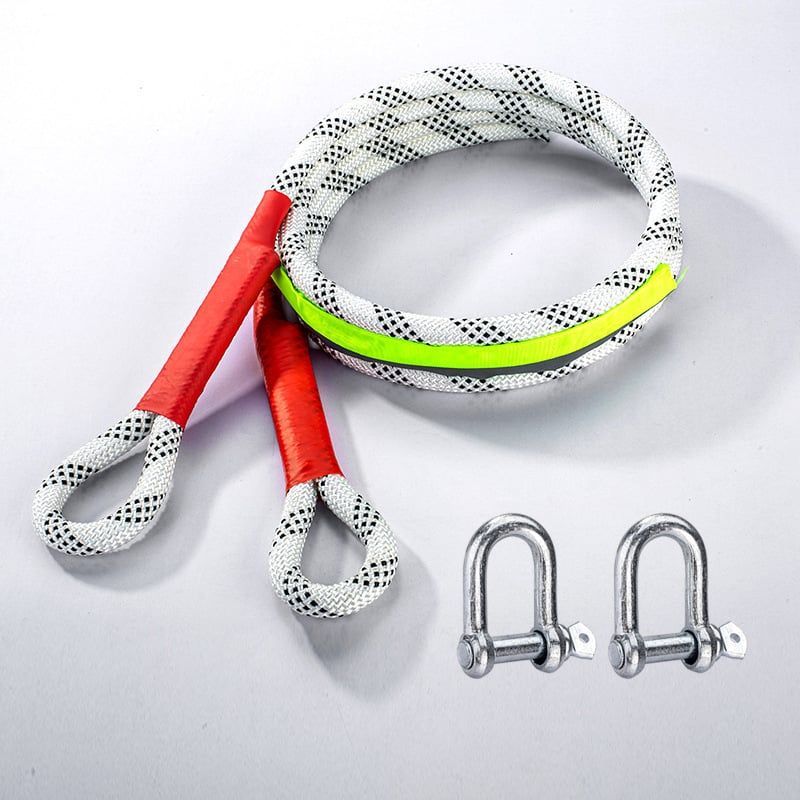 🚛33% OFF Heavy‑Duty Nylon Car Recovery Tow Rope Kit With Steel Shackles