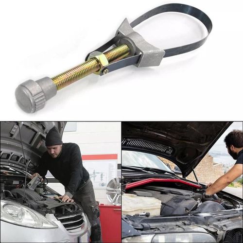 Auto Car Diameter Adjustable Oil Filter Removal Strap Wrench Tool