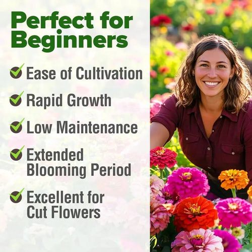 Double Zinnia Mixed Color Seeds