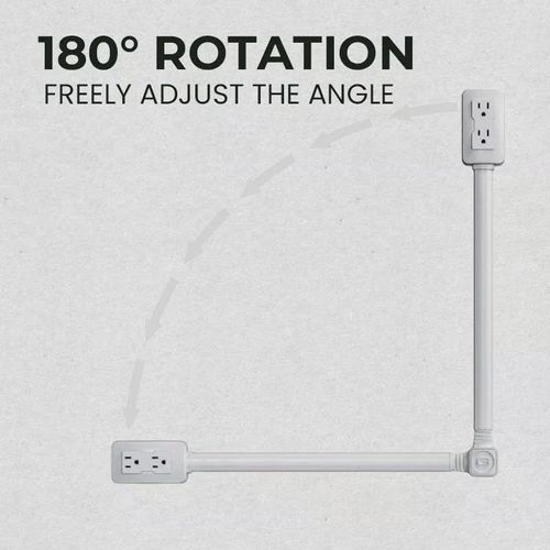 Retractable and rotatable Electrical Outlet Extender Power Socket Expander