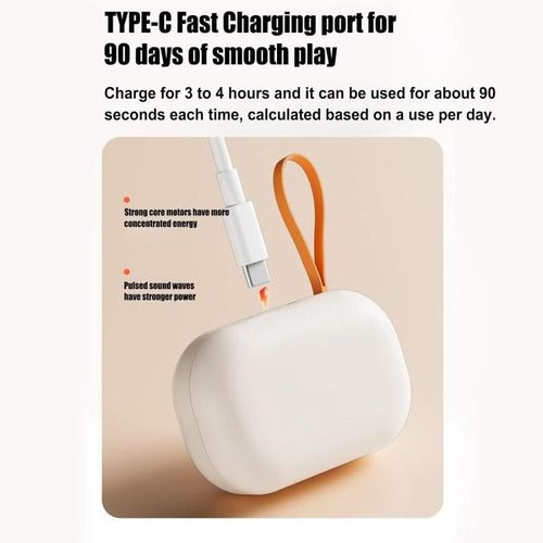 Portable Case with Mirror, USB-C Rechargeable for Daily Deep Cleaning