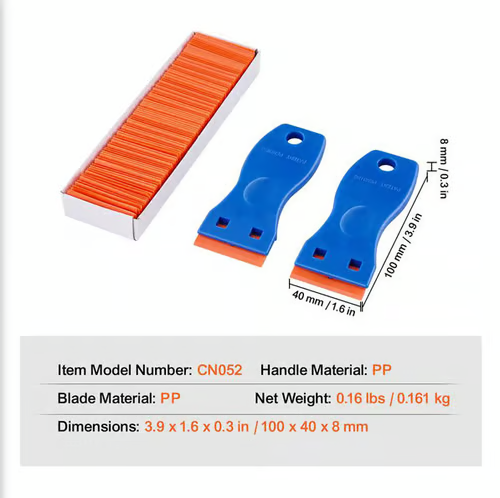 Book Sticker Remover, Plastic Razor Blade Scraper