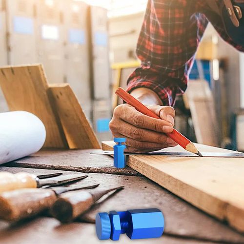 Tall Stair Gauges for Framing Square – Hexagonal Stable Lock with Holder & Hook for Carpentry & Circular Saw