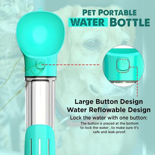 🐾💧4-in-1 Dog Water Bottle 🐶 500ML Portable Pet Water Dispenser