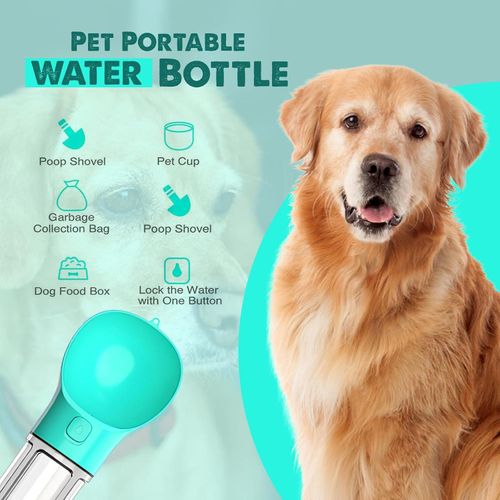 🐾💧4-in-1 Dog Water Bottle 🐶 500ML Portable Pet Water Dispenser