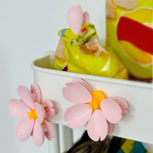 Flower refrigerator magnet clip