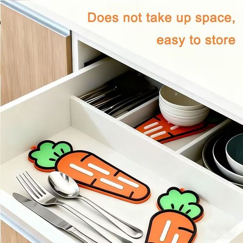 Cute Carrot Pot Lid & Sponge Holder Mat