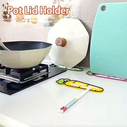 Cute Carrot Pot Lid & Sponge Holder Mat