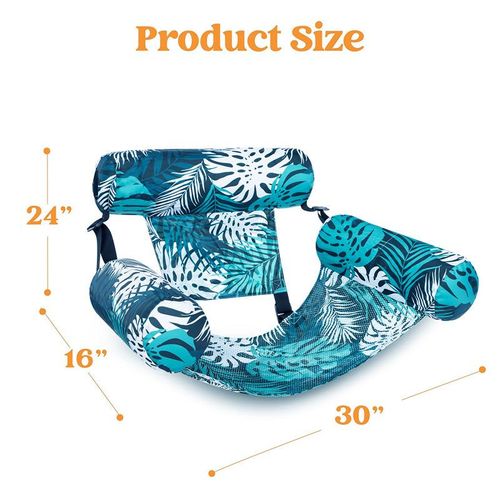 💎 -50% TROPICAL FLOATING CHAIR! 💎 Leaf Design, Pump Included & Ultra-Lightweight – Your Oasis on the Water