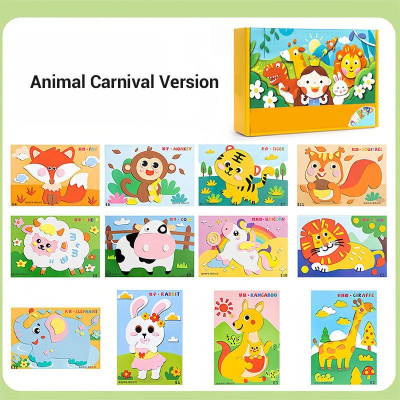 🧩 DIY 3D EVA Sticker Craft for Children's day