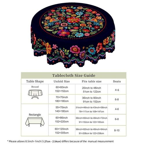 Mexican Floral Tablecloth