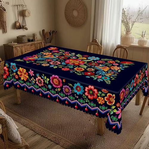 Mexican Floral Tablecloth