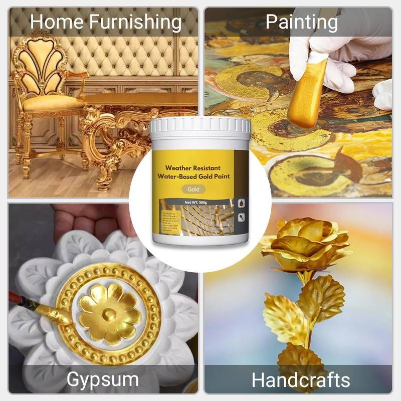 ⏳Mega Limited-time 50% off⏰Weather Resistant Water-based Gold Paint💛