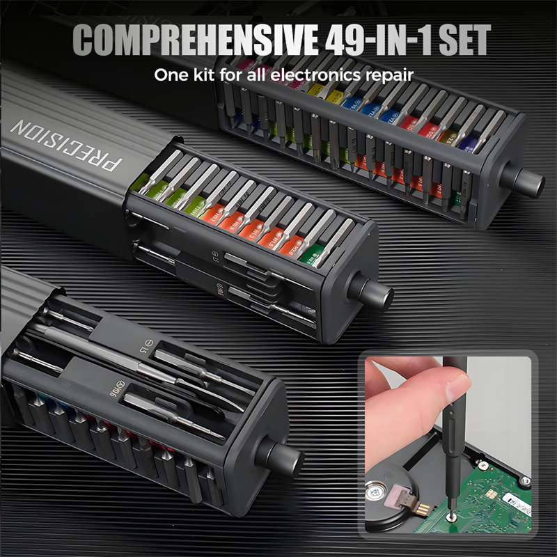 🛠️ 49-in-1 Pro Screwdriver Set: Conquer 99% of screws worldwide! 🚀 Your all-in-one solution for electronics, appliances, and DIY projects💥Stock Alert & Direct 50% Off, Grab It Now or Regret Later!