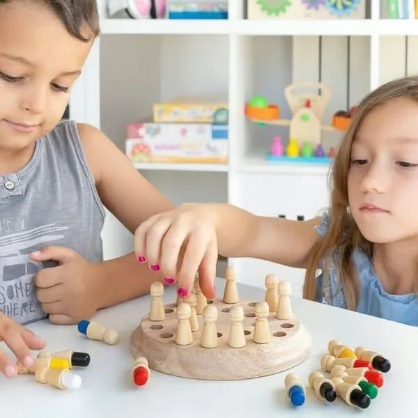 Wooden Memory Match Stick Chess Game