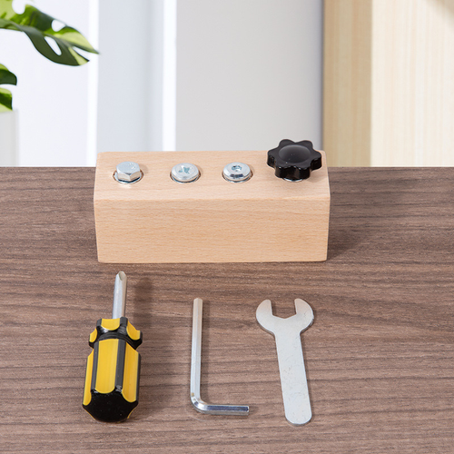 📢📢50% OFF !! ⏰Montessori Wooden Screw Driver Board Toy