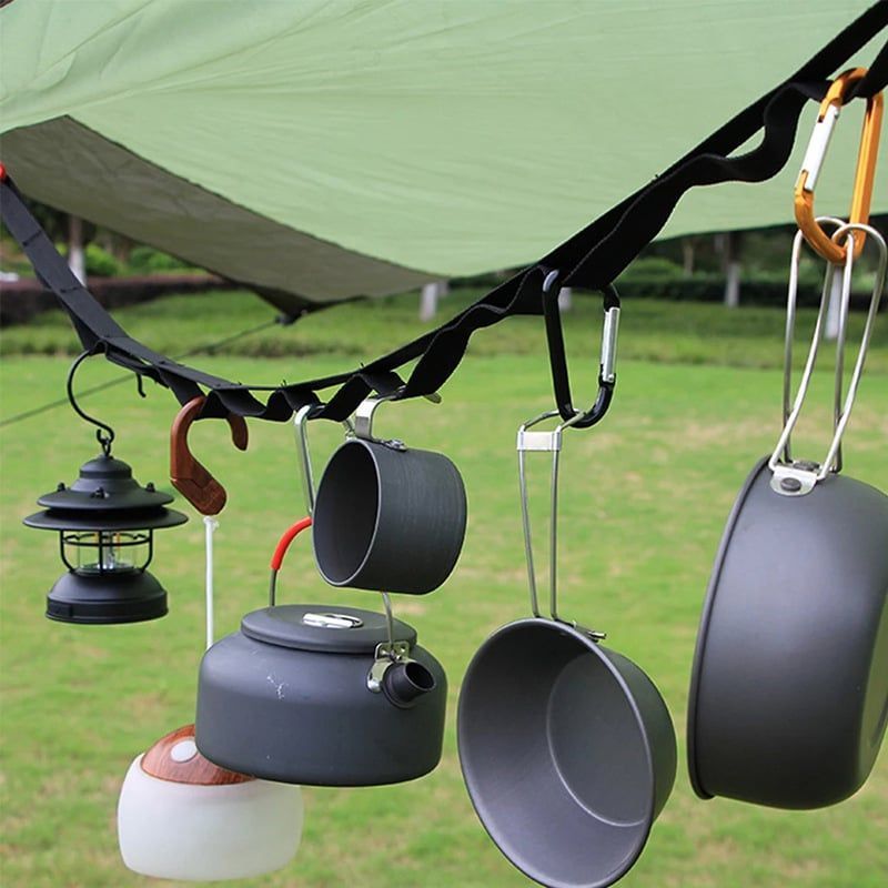 Outdoor camping lanyard（Rope+19rings）