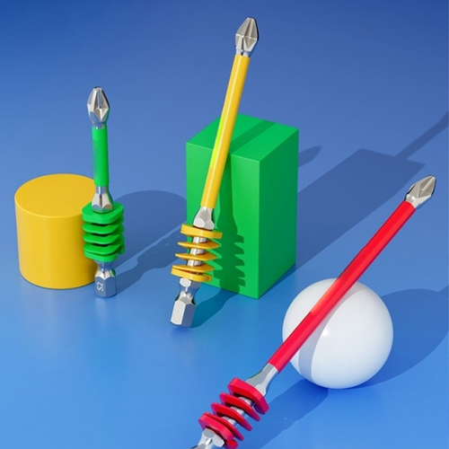 Anti-Slip Magnetic Phillips Bit with Spring