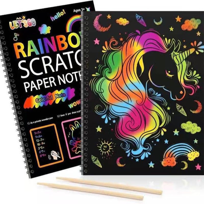 BUY 1 GET 2!!🔥50% discount🔥Creative rainbow scratch book