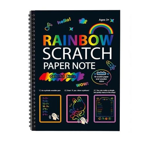 Creative rainbow scratch book