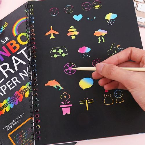 Creative rainbow scratch book