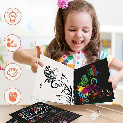 Creative rainbow scratch book