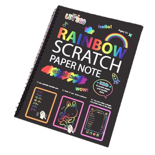 Creative rainbow scratch book