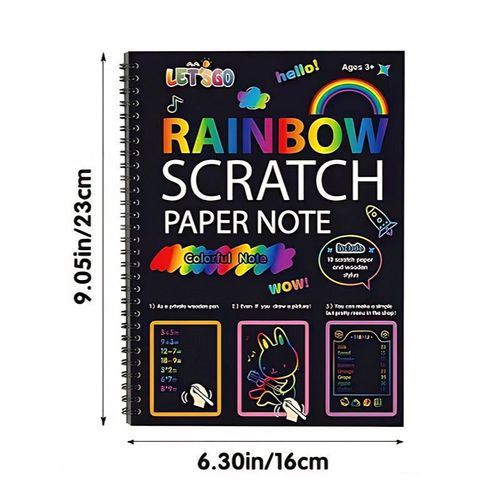 Creative rainbow scratch book