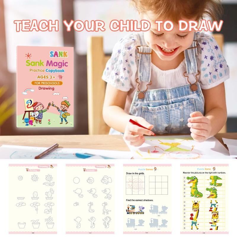 🥳2026 HOT SALE🥳Magic Practice Copybook(reusable, including mathematics, numbers, letters, and drawing)