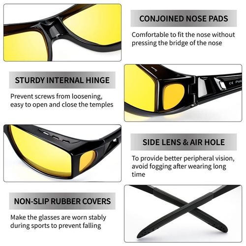 Night vision driving glasses