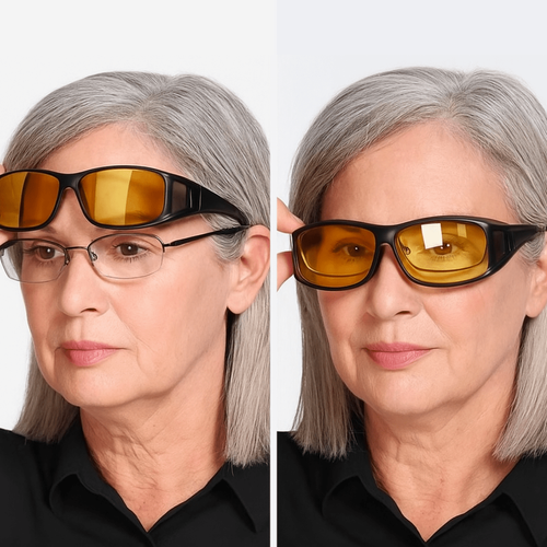 Night vision driving glasses