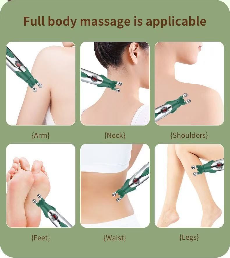2-in-1 Electronic Acupuncture Pen Pulse Muscle Relax Massage Pen