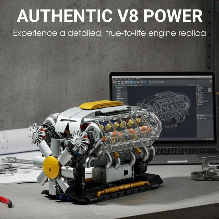 🏆45K+Likes😍Realistic Mechanical Engine Model Building Set