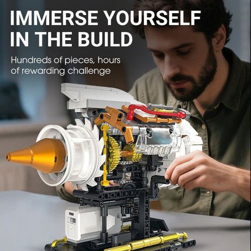 Realistic Mechanical Engine Model Building Set