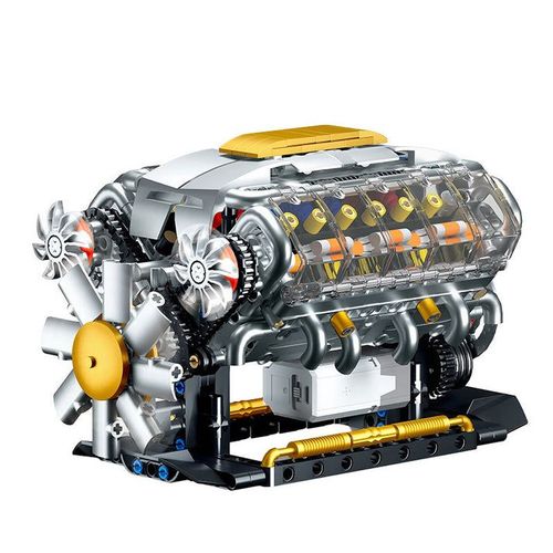 Realistic Mechanical Engine Model Building Set