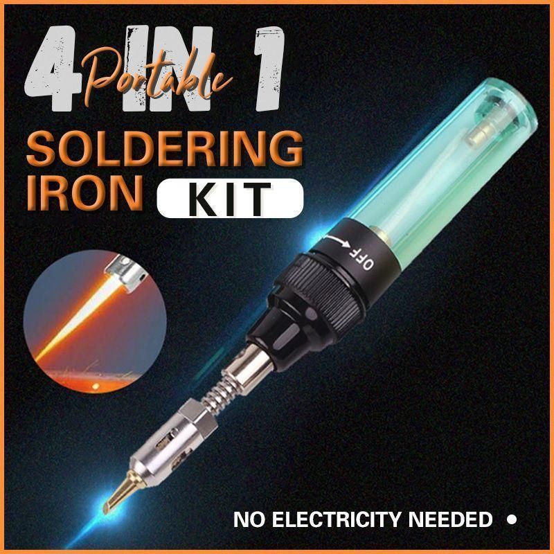 🔧 4-in-1 Portable Soldering Iron – Built-in Battery, Adjustable Temperature & Full Accessories 📦🔋