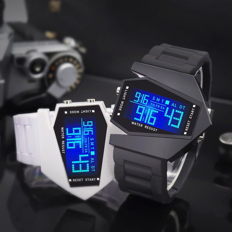 💎Creative luminous LED watch in the shape of an airplane