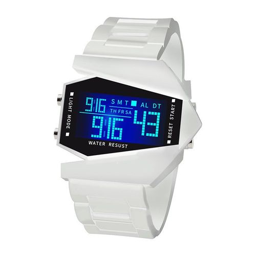 Creative luminous LED watch in the shape of an airplane
