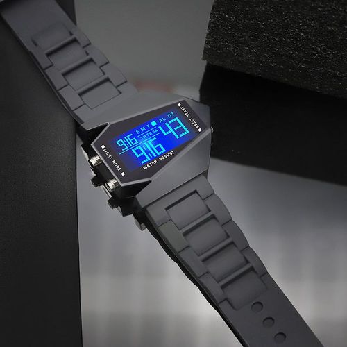 Creative luminous LED watch in the shape of an airplane