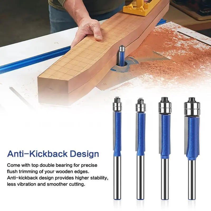 4 Piece Dual Bearing Trimming Tool Set New Deburring and Polishing Tool Size Universal